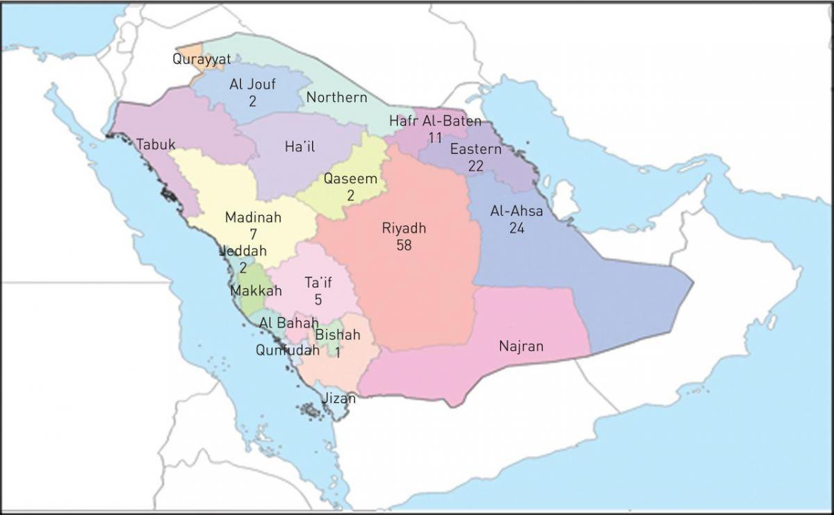 خريطة الأحساء المملكة العربية السعودية