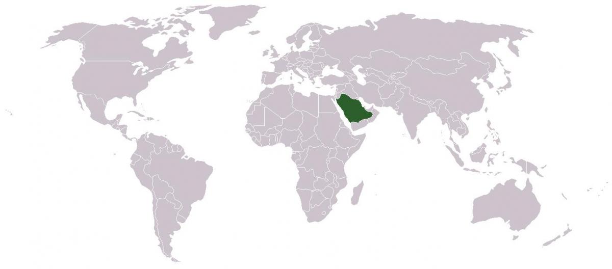 المملكة العربية السعودية على خريطة العالم