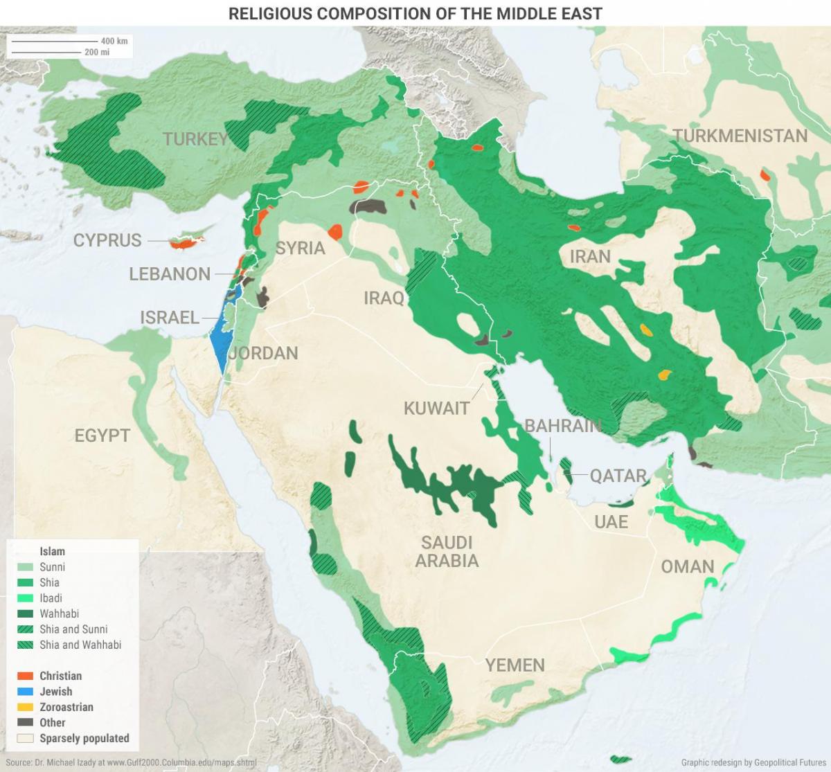 خريطة المملكة العربية السعودية الدين