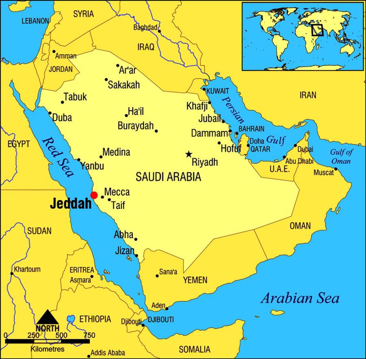 جدة المملكة العربية السعودية خريطة