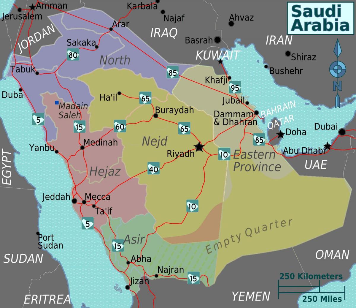 خريطة طريف المملكة العربية السعودية