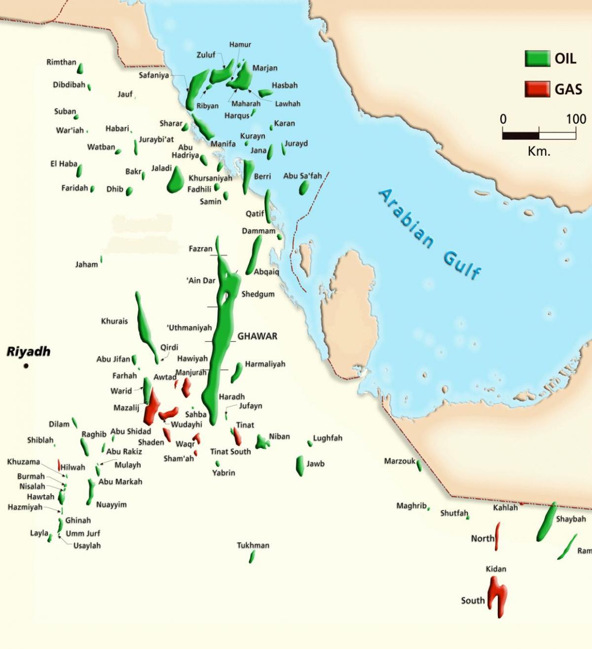 خريطة manifa المملكة العربية السعودية