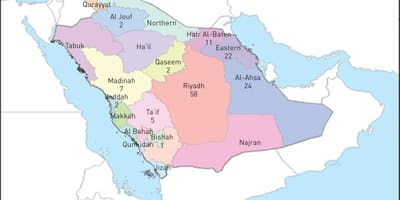 خريطة الأحساء المملكة العربية السعودية