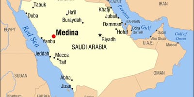 خريطة المدينة المنورة المملكة العربية السعودية