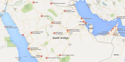 المملكة العربية السعودية خريطة المطارات
