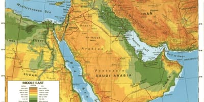 خريطة المملكة العربية السعودية الصحراء