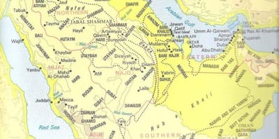 خريطة قبائل المملكة العربية السعودية