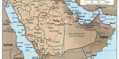 المملكة العربية السعودية خريطة الجغرافيا