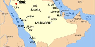 تبوك المملكة العربية السعودية خريطة