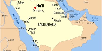 خريطة حائل المملكة العربية السعودية