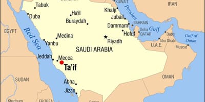 المملكة العربية السعودية مدينة الطائف خريطة