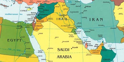 خريطة المملكة العربية السعودية الدول المحيطة