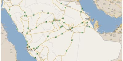 خريطة مفصلة المملكة العربية السعودية